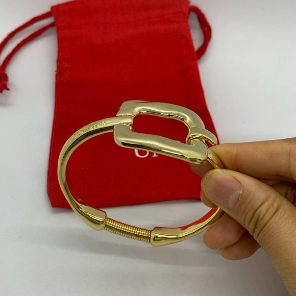 UNO de 50 Bracelet GODDESS BRACELET Gold-plated squared link hook clasp Bracelet - Picture 3 of 9